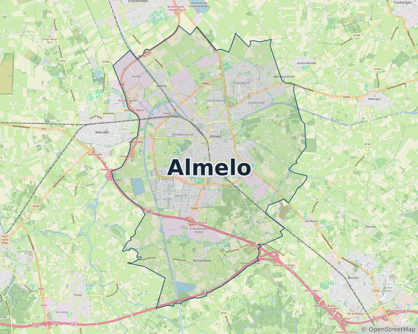 Werkgebied Slotenmaker Almelo