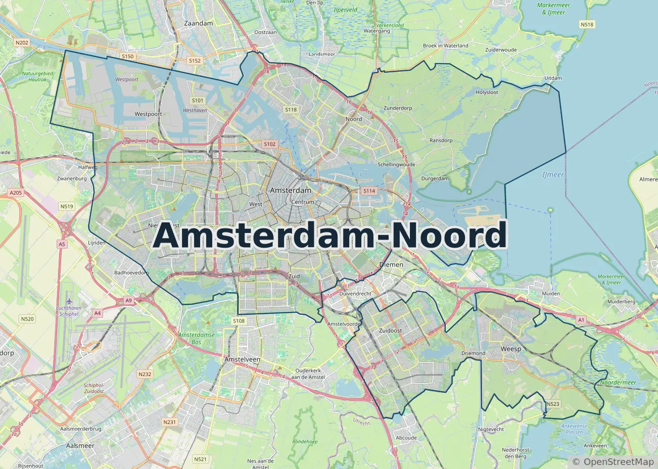 Werkgebied Slotenmaker Amsterdam-Noord