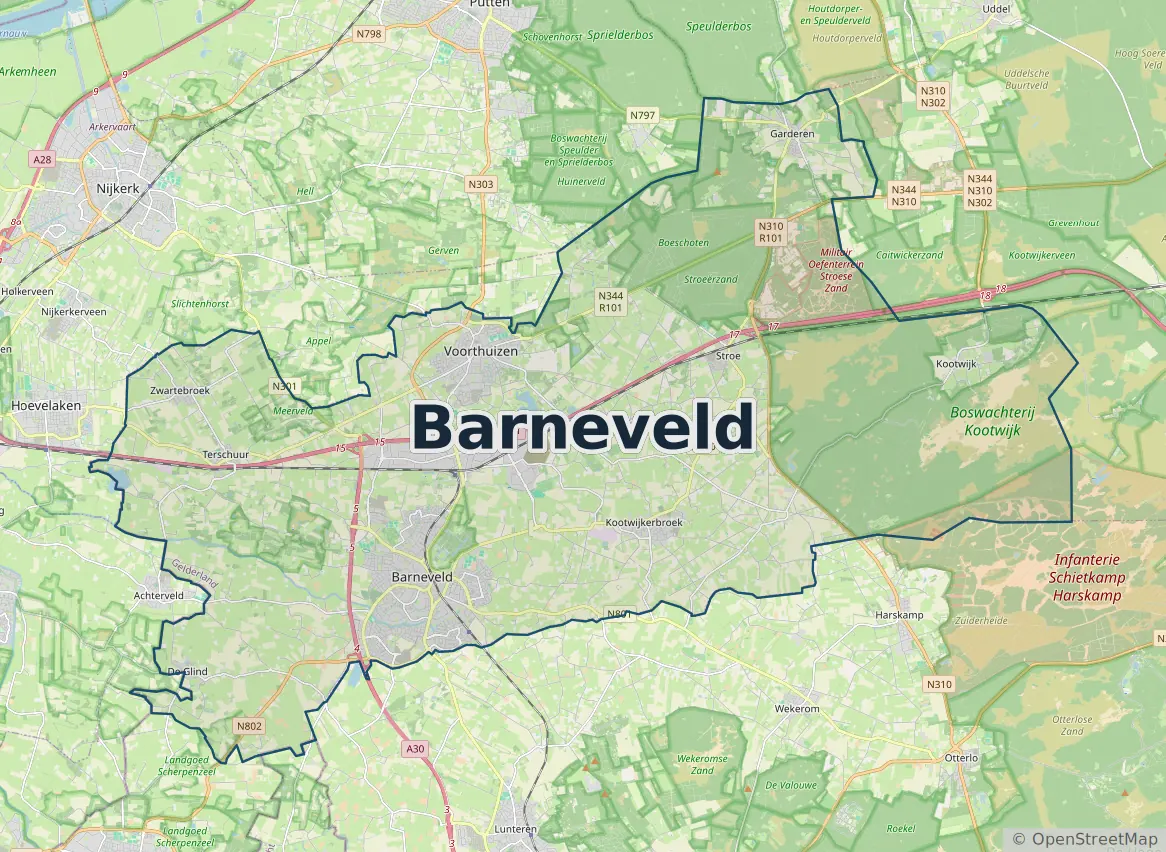 Werkgebied Slotenmaker Barneveld