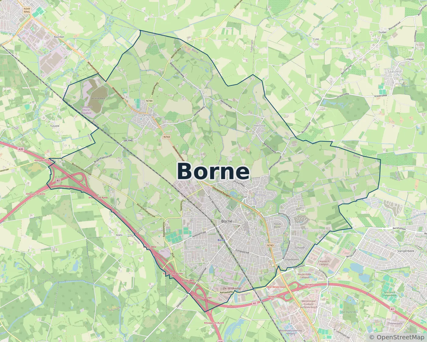 Werkgebied Slotenmaker Borne