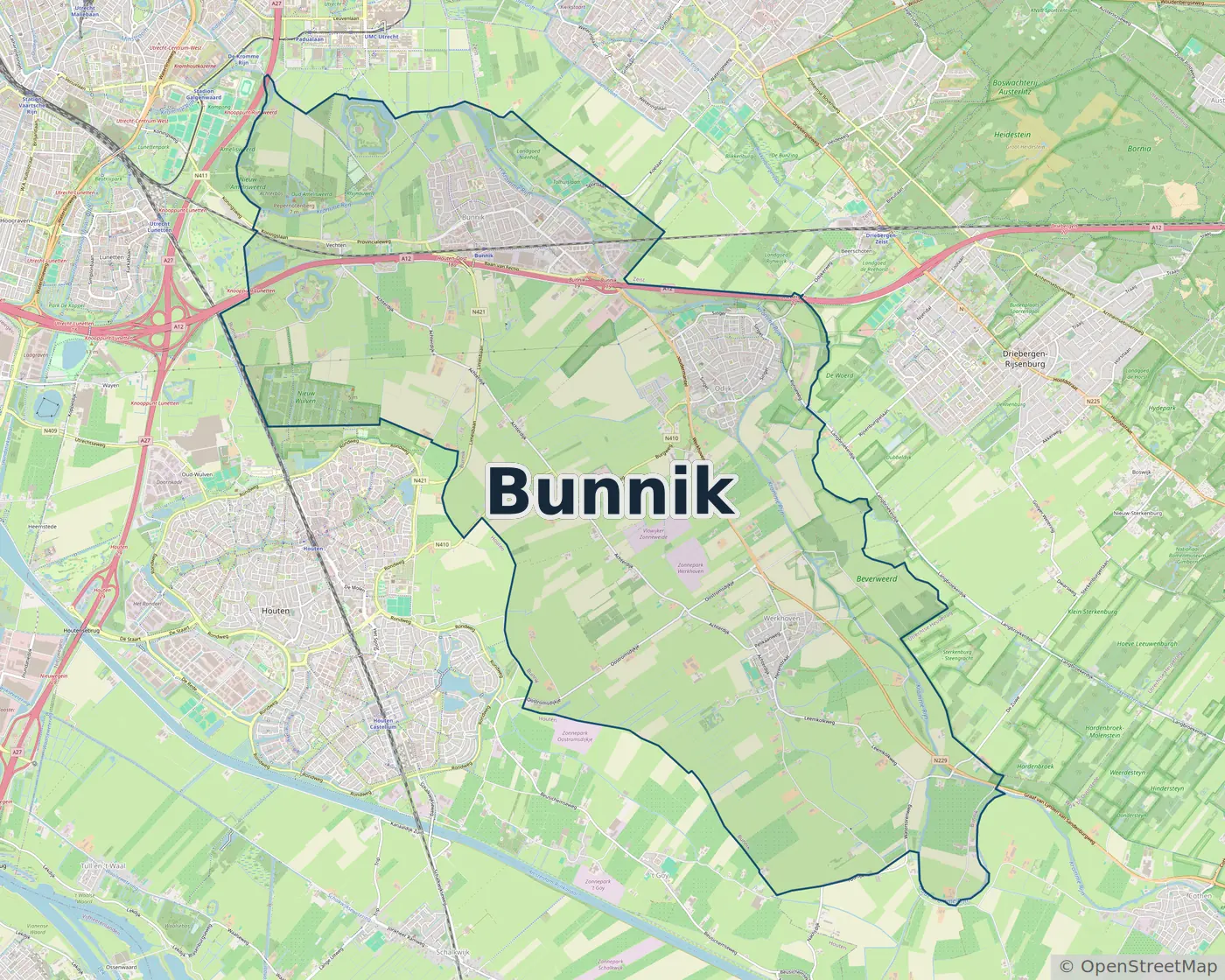 Werkgebied slotenmaker Bunnik