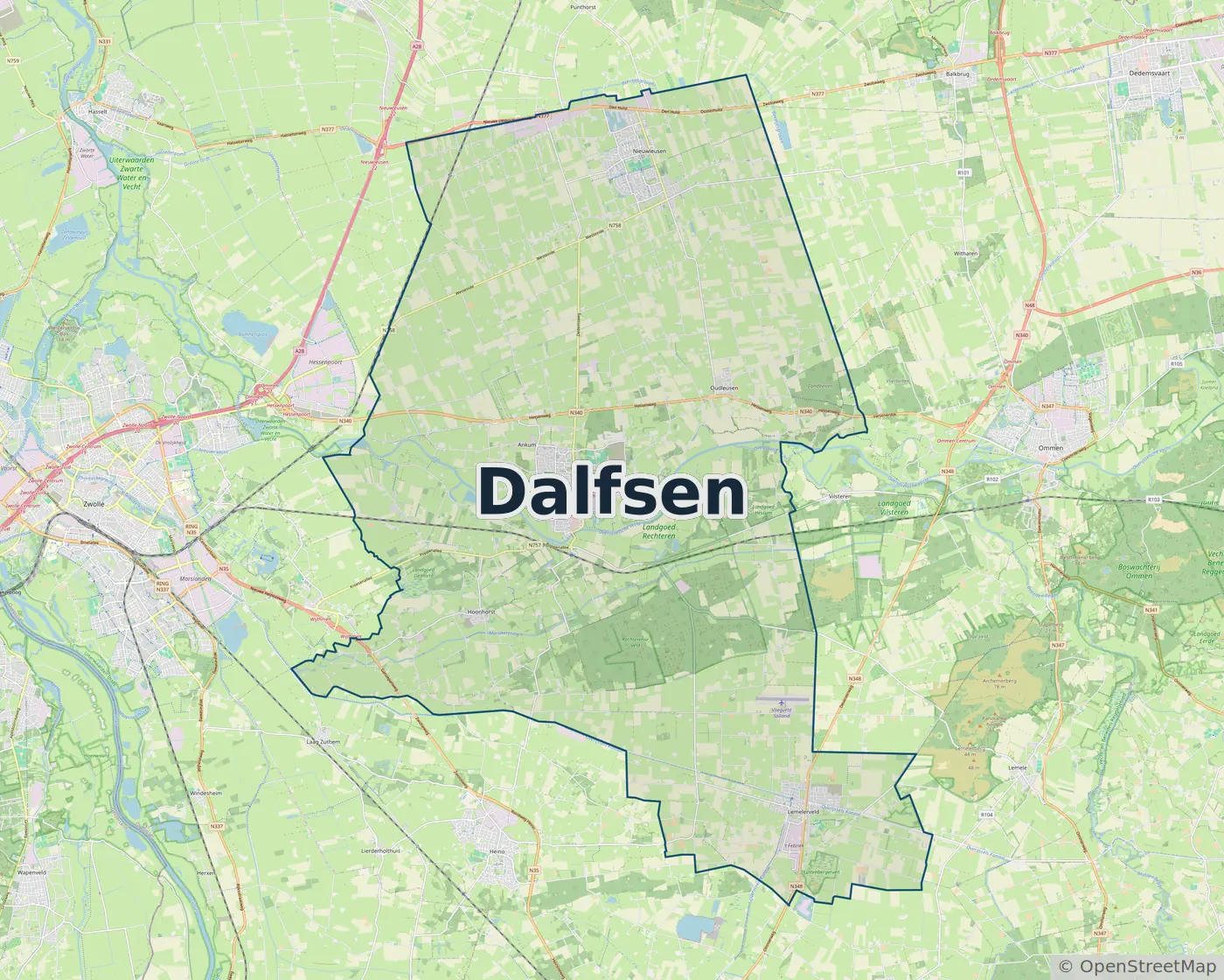 Werkgebied Slotenmaker Dalfsen