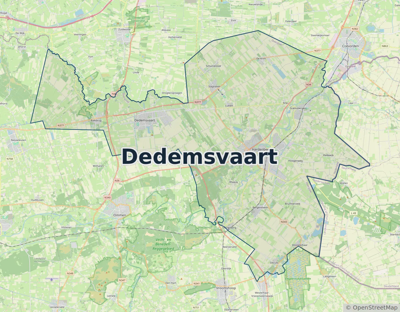 Werkgebied Slotenmaker Dedemsvaart