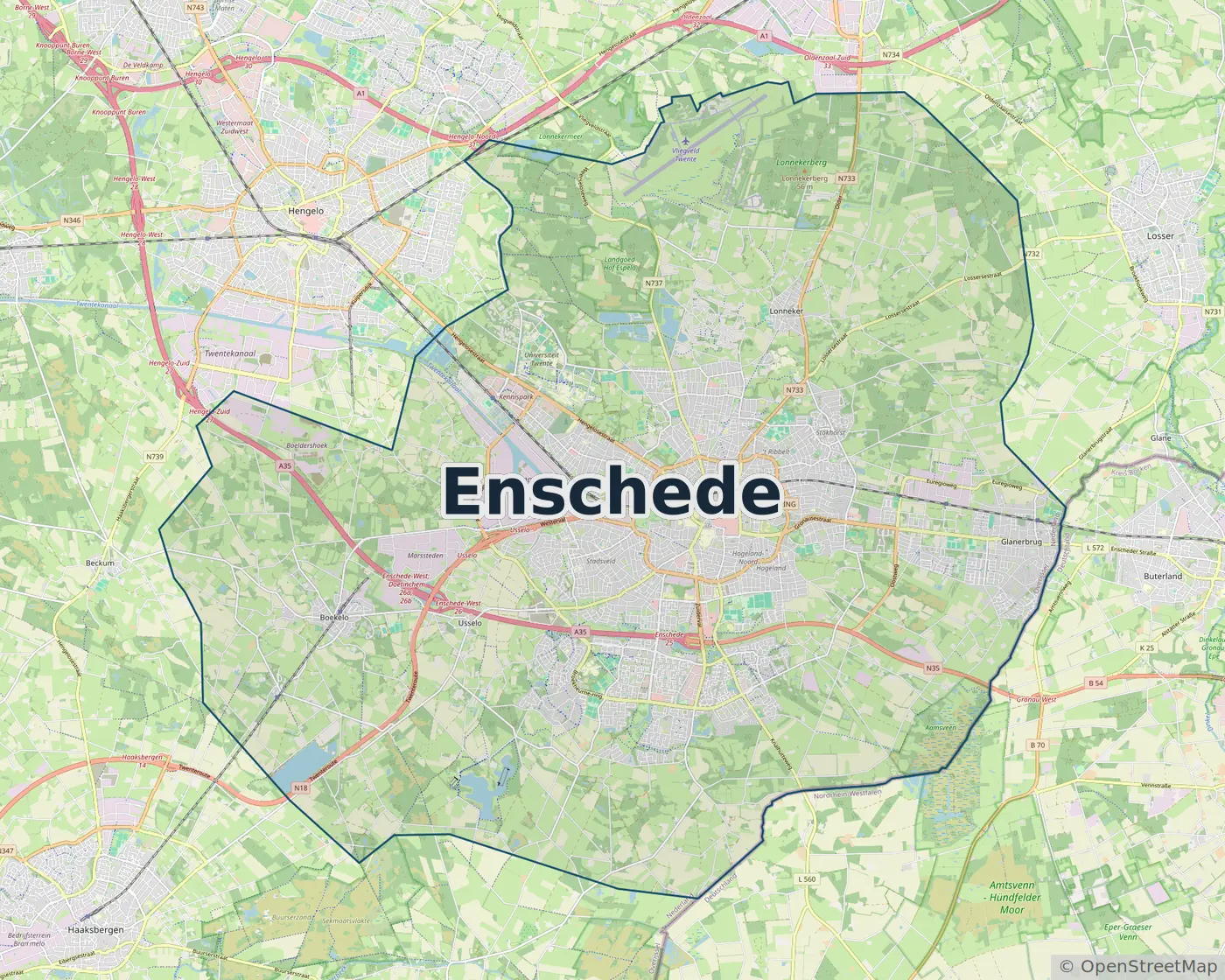 Werkgebied slotenmaker Enschede