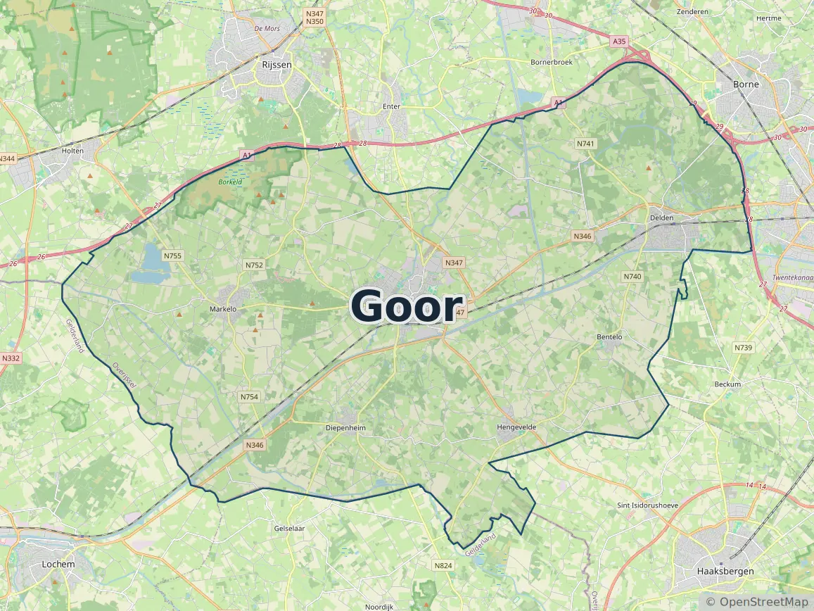 Werkgebied slotenmaker Goor