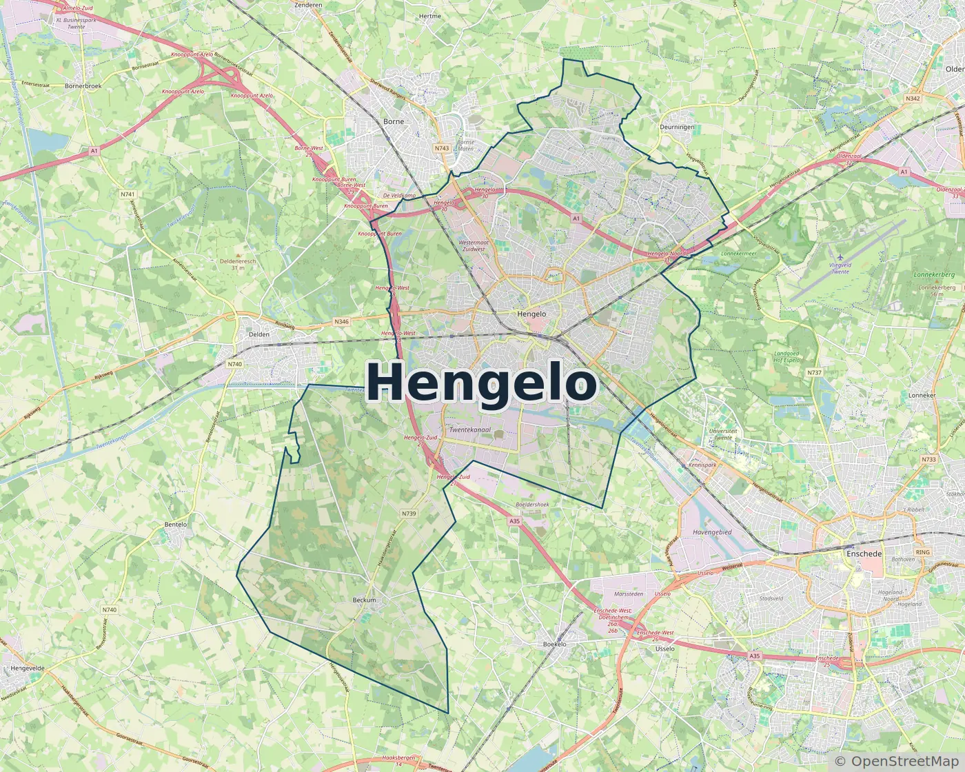 Werkgebied Slotenmaker Hengelo