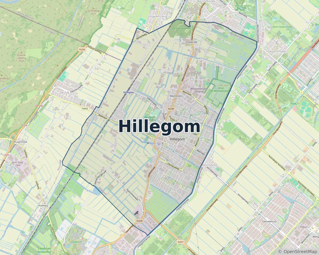 Werkgebied Slotenmaker Hillegom