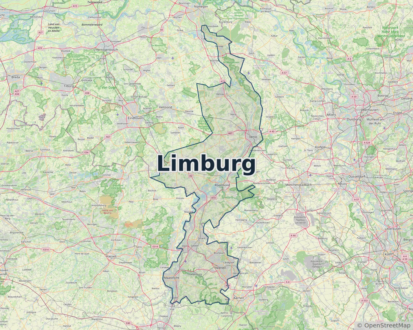 Werkgebied Slotenmaker Limburg