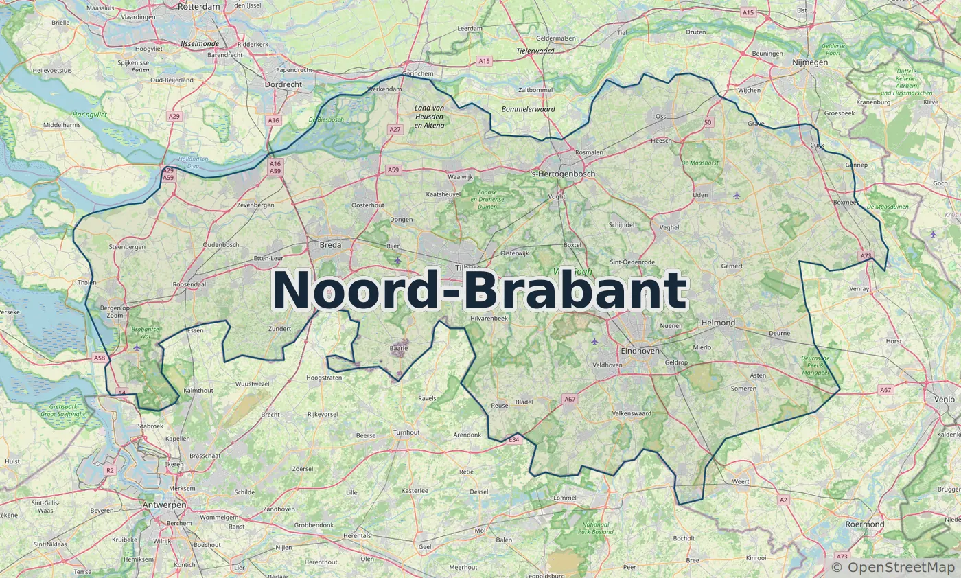 Werkgebied Slotenmaker Noord-Brabant