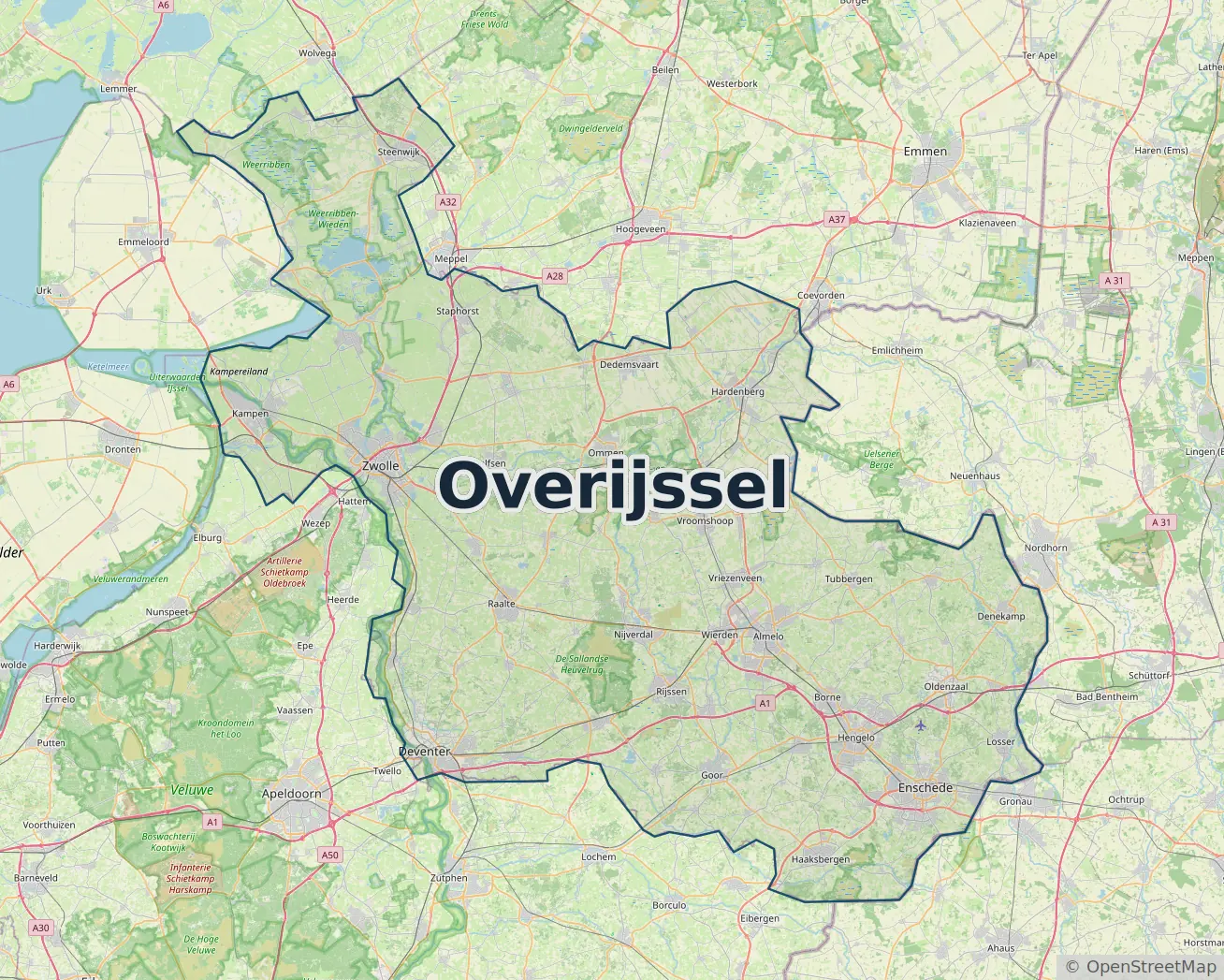 Werkgebied slotenmaker Overijssel in Overijssel