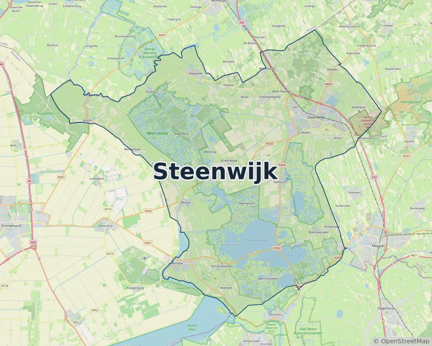 Werkgebied Slotenmaker Steenwijk