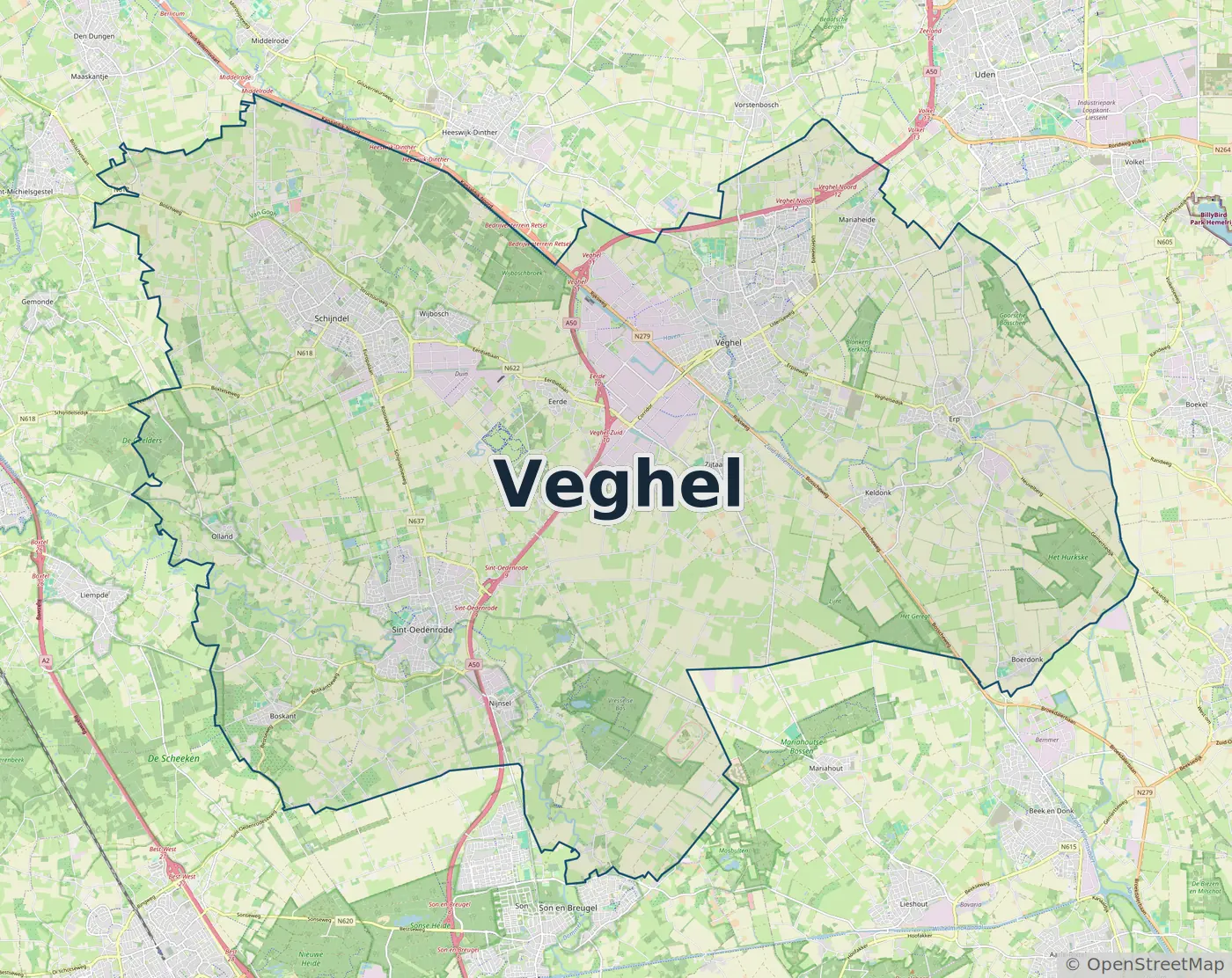 Werkgebied Slotenmaker Veghel