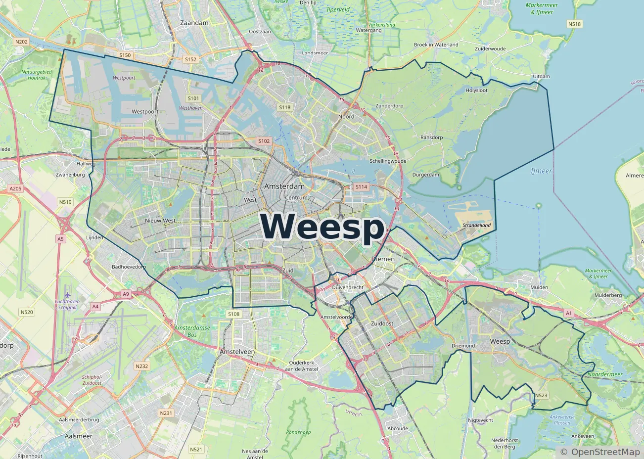 Werkgebied Slotenmaker Weesp
